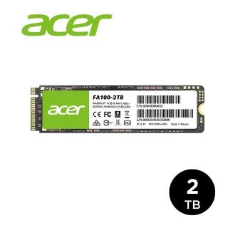 【Acer 宏碁】FA100 2TB M.2 PCIe Gen3 ssd固態硬碟 5年保固(最高讀取3150MB/s)