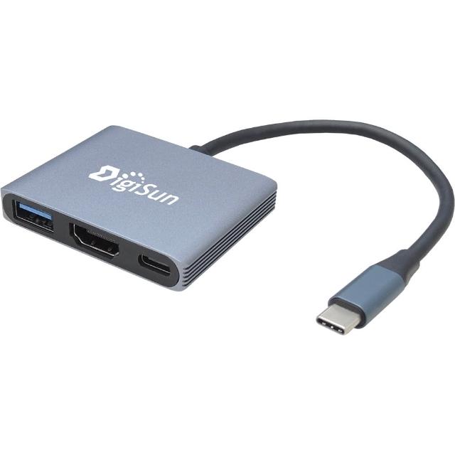 【DigiSun 得揚】UB328 USB Type-C to HDMI+USB3.1+Type-C Charging 多功能擴充器