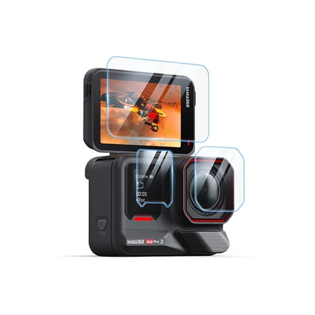 【Insta360】Insta360 Ace Pro 2 9H前後螢幕+鏡頭高清鋼化膜(一入組)