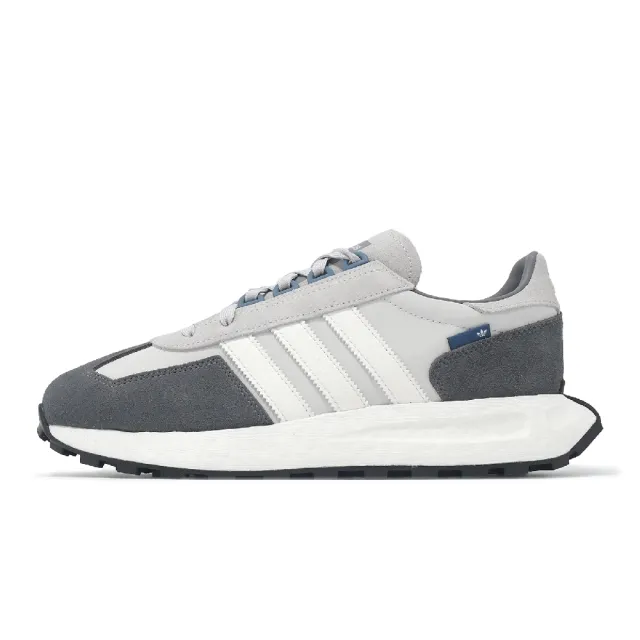 【adidas 愛迪達】休閒鞋 Retropy E5 男鞋 灰 白 復古 麂皮 三葉草 愛迪達(JQ0007)
