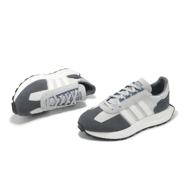 【adidas 愛迪達】休閒鞋 Retropy E5 男鞋 灰 白 復古 麂皮 三葉草 愛迪達(JQ0007)
