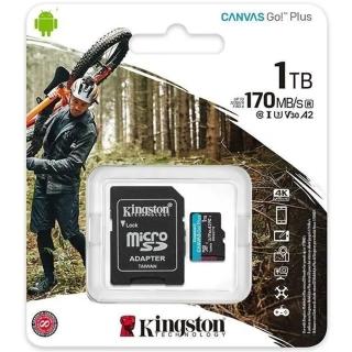 【Kingston 金士頓】1TB Canvas Go Plus 170MB/s SDCG3/1TB microSDXC記憶卡(手機記憶卡)