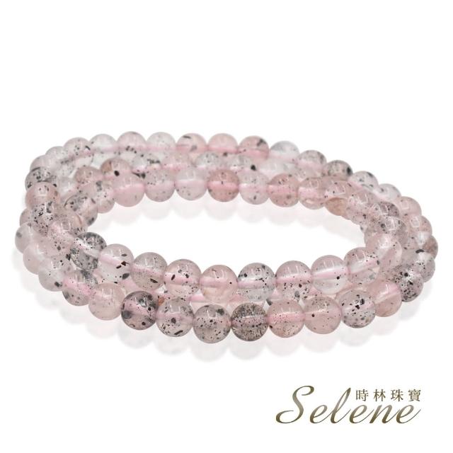 【Selene】粉紅超七三圈水晶手鍊(5-6mm)