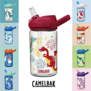 【CAMELBAK】400ml eddy+ 兒童吸管水壺 Tritan Renew(附贈防塵蓋 白)