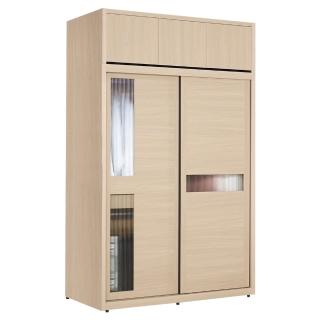 【BODEN】米達4.9尺加高型長虹玻璃衣櫃(推/拉門衣櫃+棉被收納櫃-內附穿衣鏡)