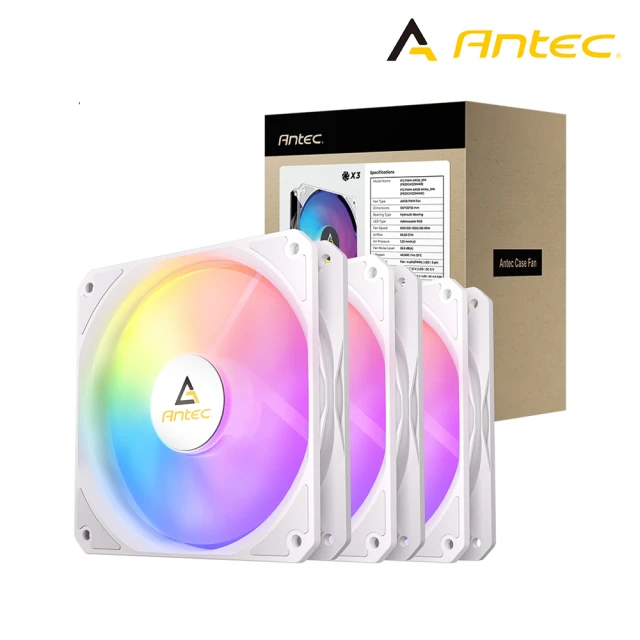 Antec 安鈦克 P12 ARGB 3PK 正葉 PWM 機殼風扇(白色/三入包)