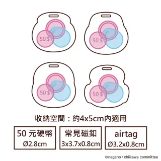 【台隆手創館】吉伊卡哇皮革吊飾 鑰匙圈(airtag保護套 磁扣套)