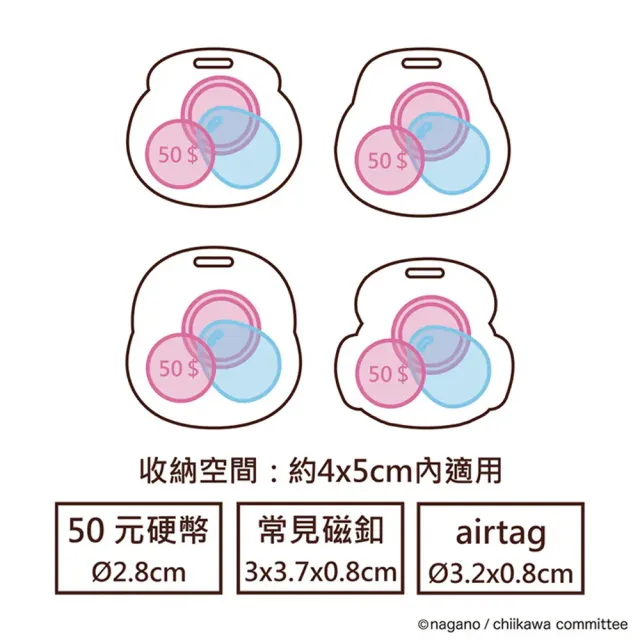 【台隆手創館】吉伊卡哇皮革吊飾 鑰匙圈(airtag保護套 磁扣套)