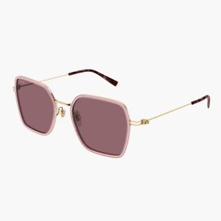 【GUCCI 古馳】方形金屬抗UV太陽眼鏡(GG1850SA-004 EMBLEM 系列)