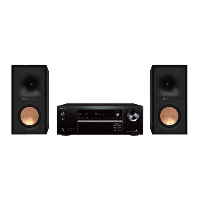 【Klipsch】R-50M書架喇叭+Onkyo TX-NR6100擴大機 兩聲道組合