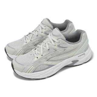 【FILA】休閒鞋 Delphi Flag Runner 男鞋 女鞋 灰 白 網布 拼接 復古 情侶鞋 斐樂(4J035Z050)