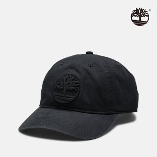 【Timberland 官方旗艦】中性黑色刺繡LOGO棒球帽(A61UJ001)