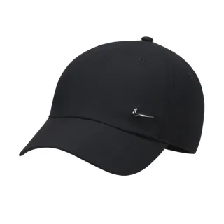 【NIKE 耐吉】帽子 老帽 棒球帽 運動 快乾 休閒 男 女 U NK DF CLUB CAP U CB MTSWSH L 黑 銀(FB5372010)