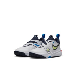 【NIKE 耐吉】運動鞋 籃球鞋 童鞋 中大童 TEAM HUSTLE D 11 PS 白藍黑 緩震 皮革 輕盈(DV8994105)
