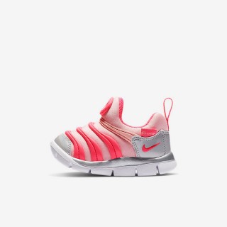 【NIKE 耐吉】運動鞋 休閒鞋 毛毛蟲鞋 童鞋 嬰幼 小童 NIKE DYNAMO FREE TD 粉色銀 易穿脫(CI1188686)