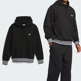 【adidas 愛迪達】H Shmoo Hoodie 男款 黑色 休閒 帽T 運動 三葉草 連帽 上衣 長袖 IX9011