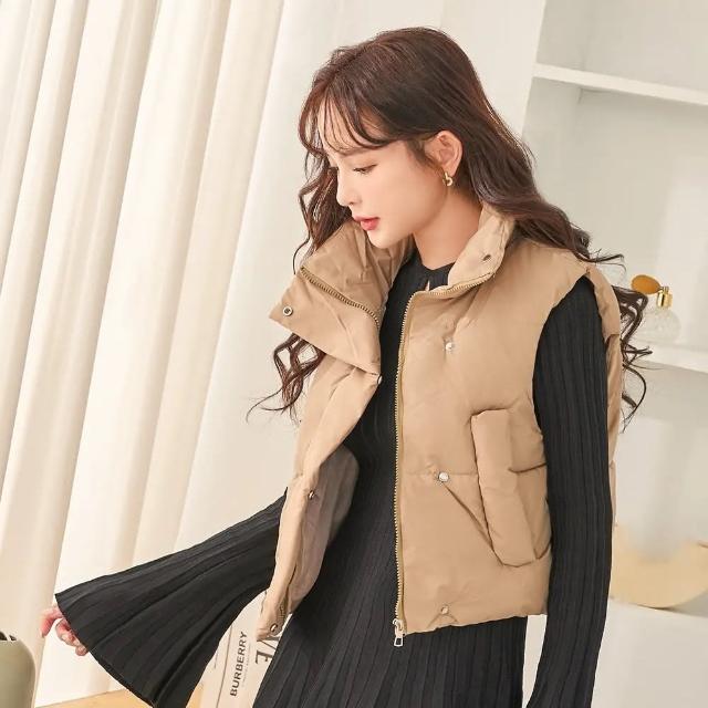 【MYDRESS】休閒高領科技羽絨背心