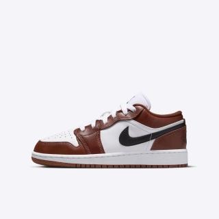 【NIKE 耐吉】Air Jordan 1 Low SE GS 大童 運動休閒鞋 舒適 低筒 紅棕(HF3188-102)