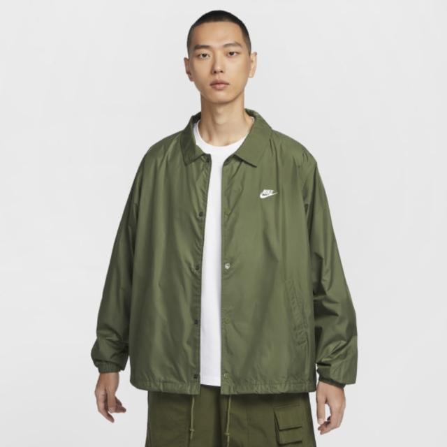 【NIKE 耐吉】外套 男 運動風衣外套 AS M NK CLUB COACHES JKT 綠 FN3317-222