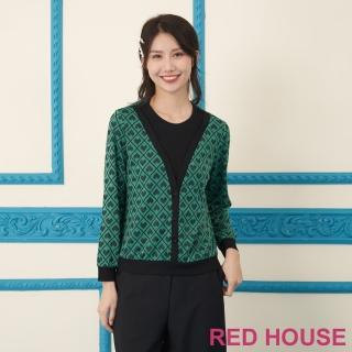 【RED HOUSE 蕾赫斯】滿版愛心假兩件上衣(共3色)