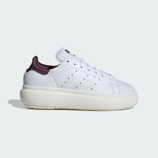【adidas 愛迪達】Stan Smith PF W 女 運動休閒鞋 經典 復古 厚底 三葉草 白 酒紅(IF7012)