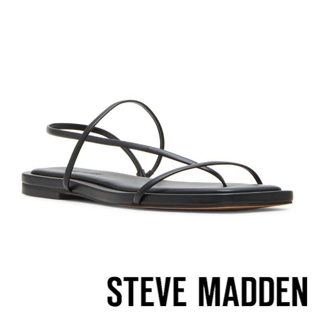 【steve madden】LYNLEY 簡約線條夾腳涼鞋(黑色)