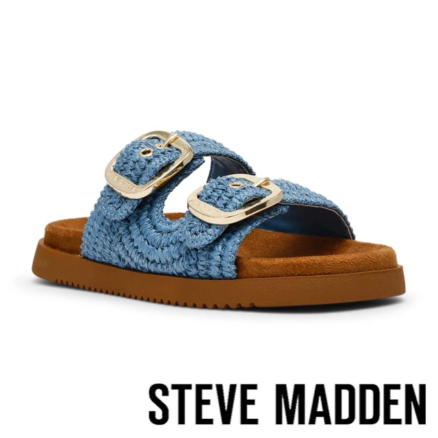 steve madden ARROWS 編織交叉帶平底拖鞋(