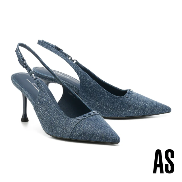 AS 集團 沉穩典雅蝴蝶結異材質美型高跟鞋(黑)優惠推薦