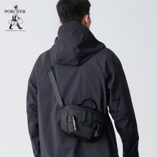 【PORTER INTERNATIONAL】自信經典NEW HEAT斜揹包(黑)