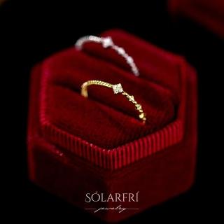 【SOLARFRi】輕奢閃耀戒指｜可調整戒圍大小禮盒包裝(閨蜜七夕生日情人女友禮物)