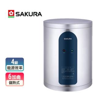 【SAKURA 櫻花】倍容儲熱式電熱水器-6加侖(EH0630S6-原廠保固原廠基本安裝)