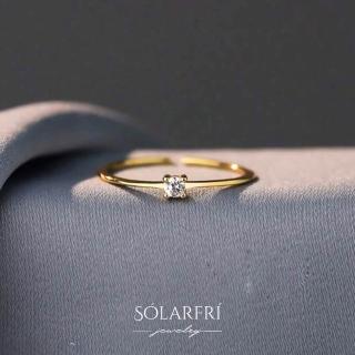 【SOLARFRi】輕奢閃耀戒指｜可調整戒圍大小禮盒包裝(閨蜜七夕生日情人女友禮物)