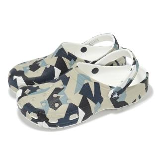 【Crocs】洞洞鞋 Geo Camo Clog 男鞋 女鞋 綠 黑 迷彩印花克駱格 休閒鞋 卡駱馳(21100994S)