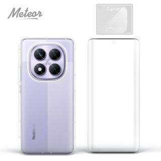 【Meteor】MI 紅米 Note 14 Pro 5G 手機保護超值3件組(透明空壓殼+3D框膠鋼化膜+鏡頭貼)