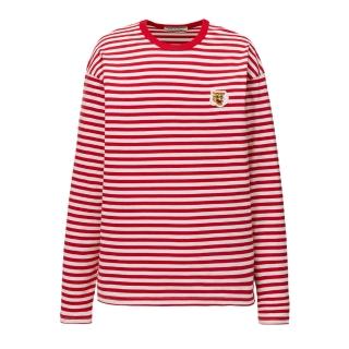 【Onitsuka Tiger】鬼塚虎 官方旗艦店 紅白條紋休閒長袖上衣(2183B432-600)
