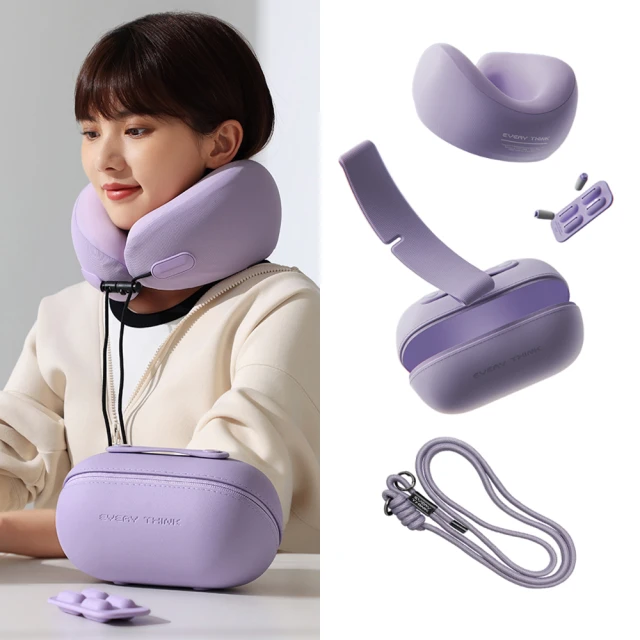 EVERY THINK 捲捲充氣護頸枕 口袋旅行枕 10秒快