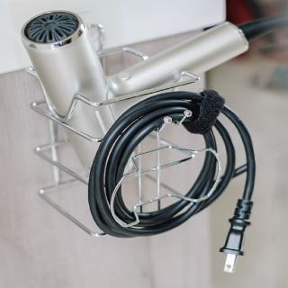 【泰傢】輕鬆黏304不鏽鋼吹風機架置物架(免鑽無痕貼壁掛式掛勾)