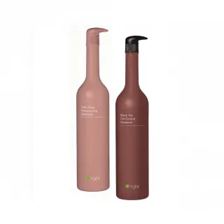 【O’right 歐萊德】沁漾紅茶控油洗髮精1000ml+絲漾玫瑰保濕洗髮精1000ml(momo獨家限定)