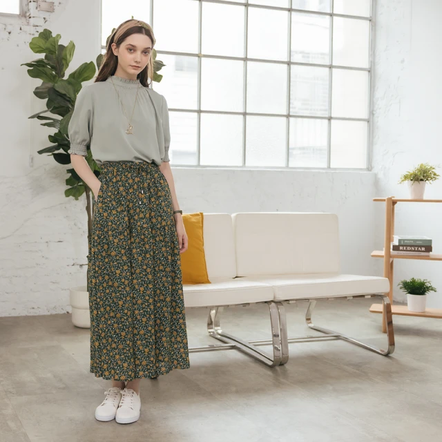 ELLE ACTIVE 女款 兩色拼接彈力短裙/褲裙-藍色(