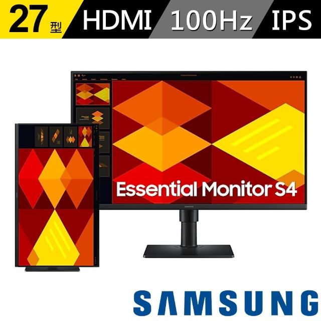 【Samsung 三星】S27D400GAC 27型 FHD窄邊美型螢幕(人體工學設計/Eye Saver Mode)