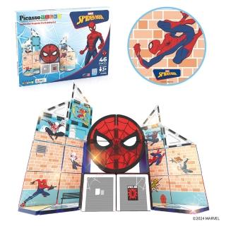 【PicassoTiles】畢卡索 PTD50彩繪磁力片積木 蜘蛛人 46pcs