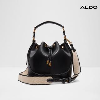 【ALDO】ZELLY-簡約任意輪廓束口造型水桶包-女包(黑色)
