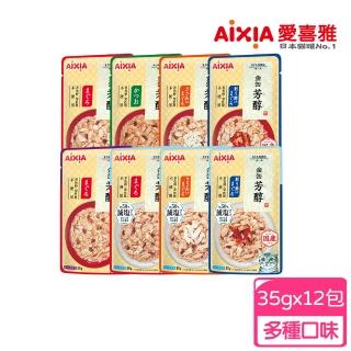 【Aixia 愛喜雅】金罐芳醇餐包系列35g*12包(貓副食/成貓/老貓/口味任選)