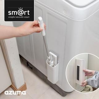 【azuma】日本設計除塵伸縮平板拖把組(附磁吸式收納座+除塵布5張)