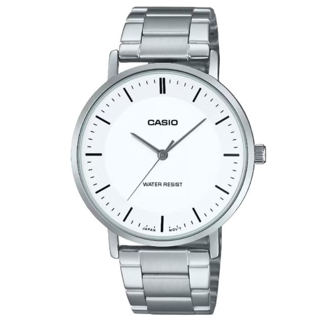 【CASIO 卡西歐】紳士簡約鋼帶男錶(MTP-VT04D-7E)