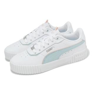 【PUMA】休閒鞋 Carina 2.0 Lux 女鞋 白 藍 皮革 復古 小白鞋(395017-08)