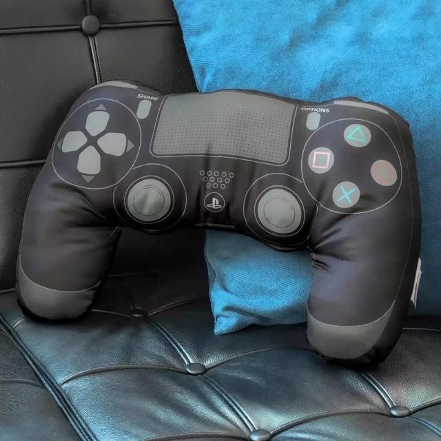 【Paladone UK】PlayStation PS4 SONY索尼 PS4DUALSHOCK4遊戲手把造型抱枕 -黑(手把造型抱枕)