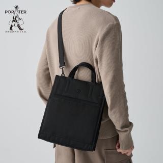 【PORTER INTERNATIONAL】靈活擴充FLEXI托特包(黑)