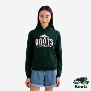 【Roots】Roots女裝- CLUBHOUSE 連帽上衣(深綠色)