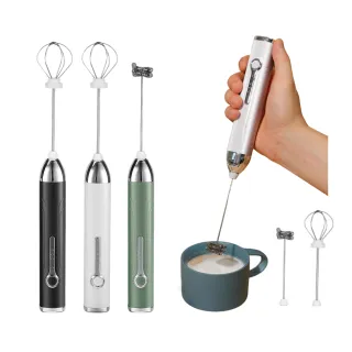 【kingkong】家用手持電動咖啡打泡器 304不鏽鋼奶泡器(牛奶 拉花 攪拌器)